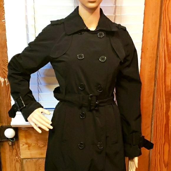 London Fog Double Breasted Trench Coat Size PXS